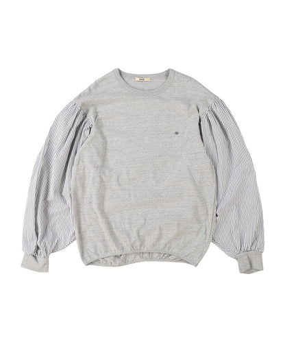 Ballooned Sleeve Long Sleeve Pullover(LADIES)