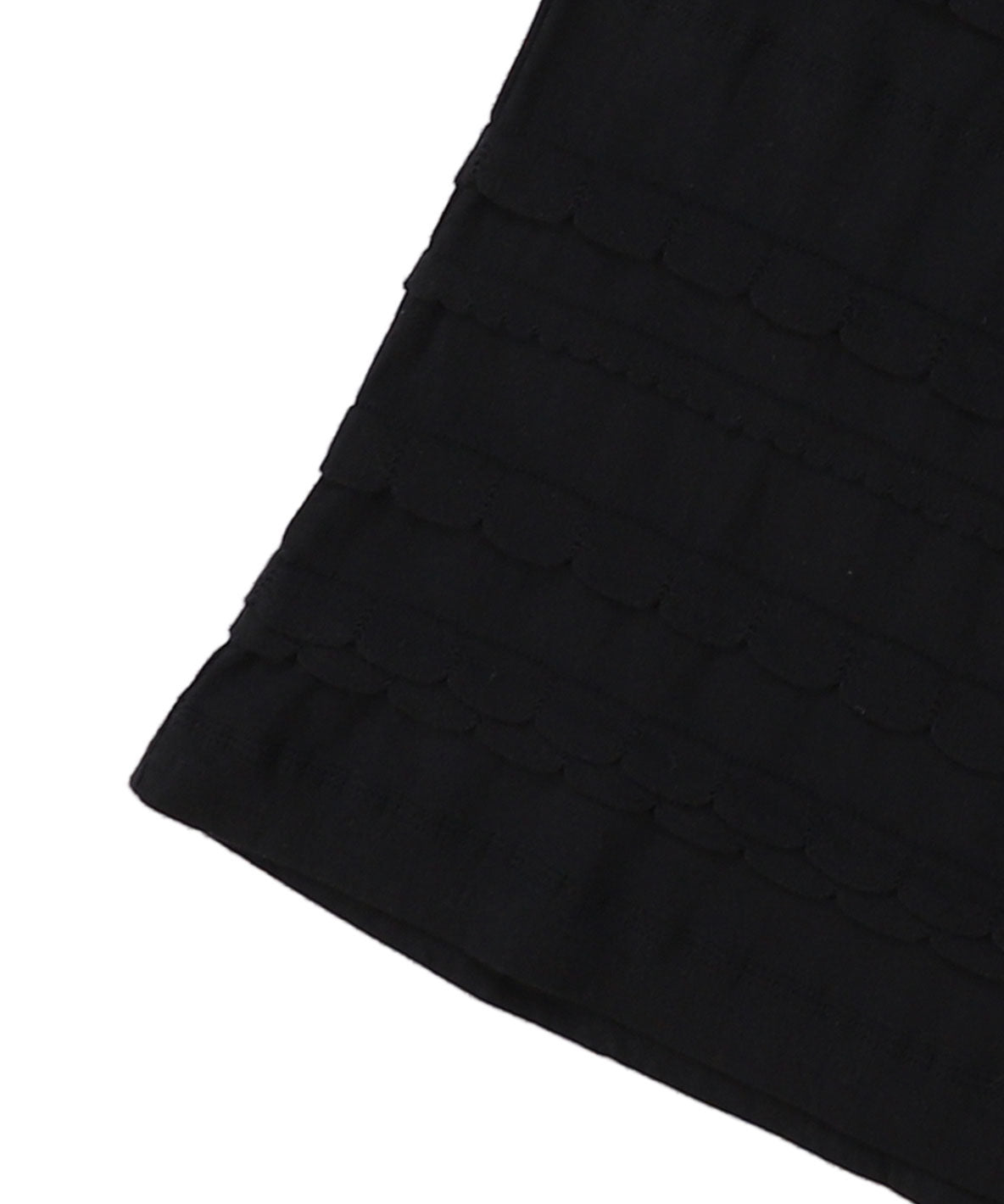 Scalloped Jacquard French-sleeve Tee(LADIES)