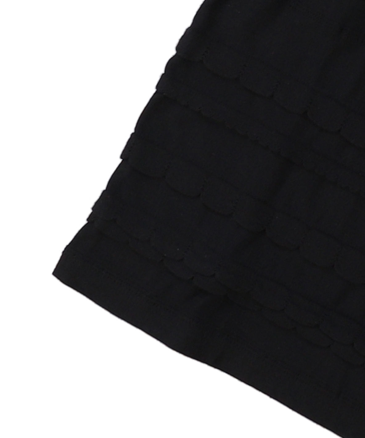 Scalloped Jacquard Long Sleeve Tee(LADIES)