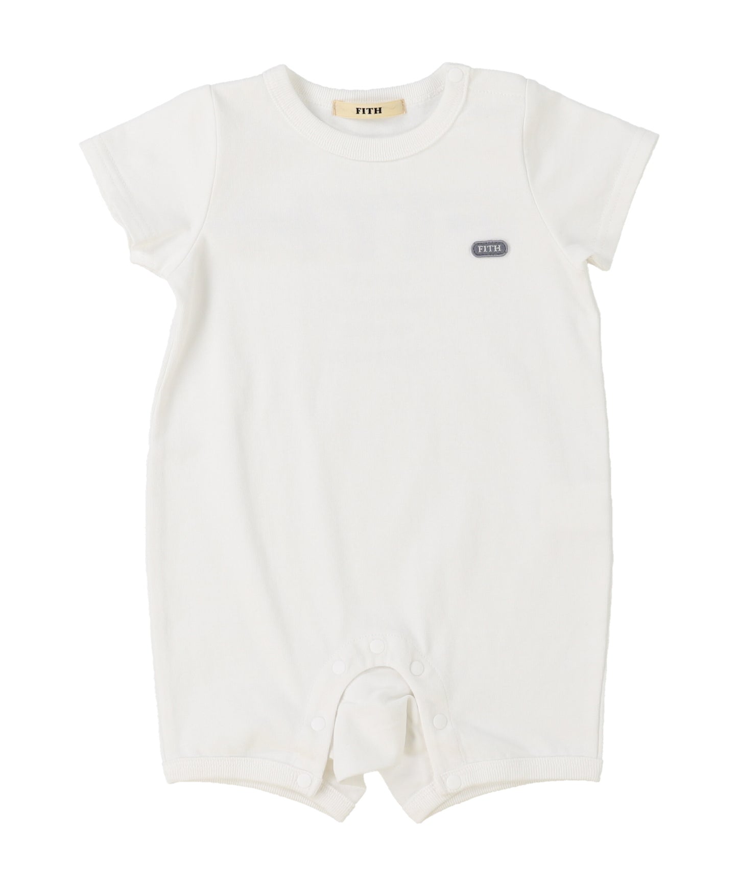 Baby Smooth Cotton Jersey Back Logo Rompers