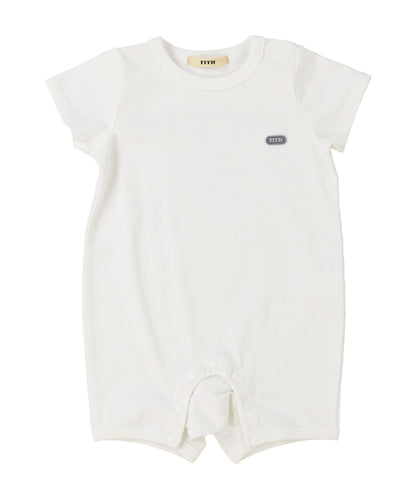Baby Smooth Cotton Jersey Back Logo Rompers