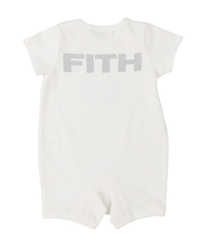 Baby Smooth Cotton Jersey Back Logo Rompers