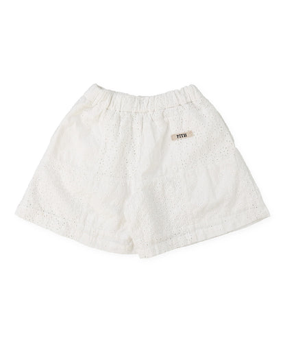 Embroidered Patchwork Shorts