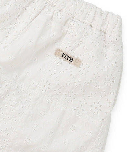 Embroidered Patchwork Shorts