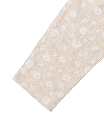 Floral Cotton Linen Long Pants(LADIES)