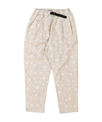 Floral Cotton Linen Long Pants(LADIES)