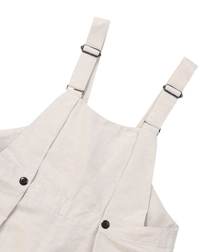 Cotton Linen Weather Cloth Salopettes(LADIES)