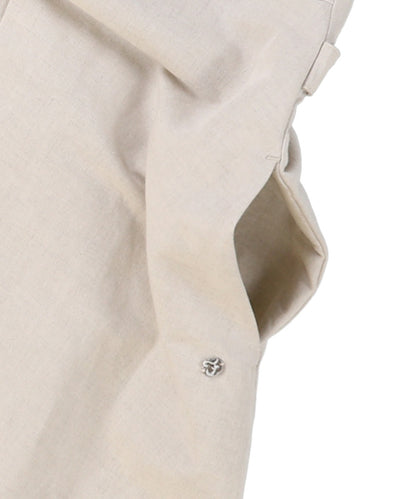 Cotton Linen Weather Cloth Salopette Skirt(LADIES)
