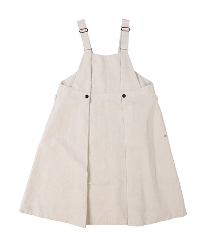 Cotton Linen Weather Cloth Salopette Skirt(LADIES)