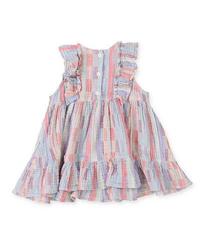Baby Striped Double Cloth Frill Dress