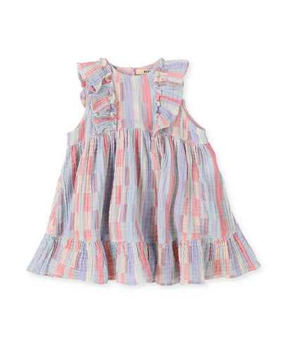 Baby Striped Double Cloth Frill Dress