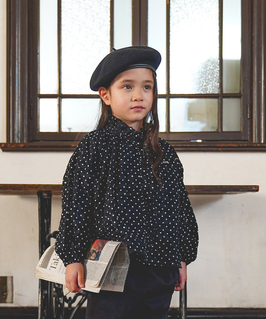 Dot Ruffle Blouse