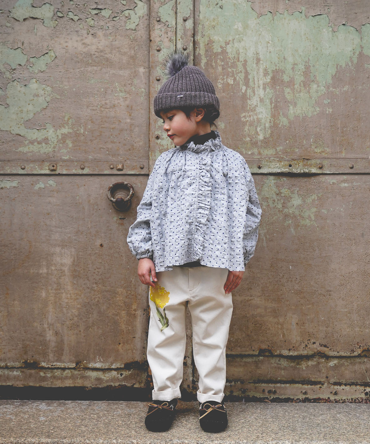 Dot Ruffle Blouse