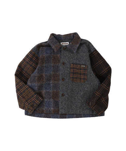 Cotton Tweed Shirt Jacket(LADIES)