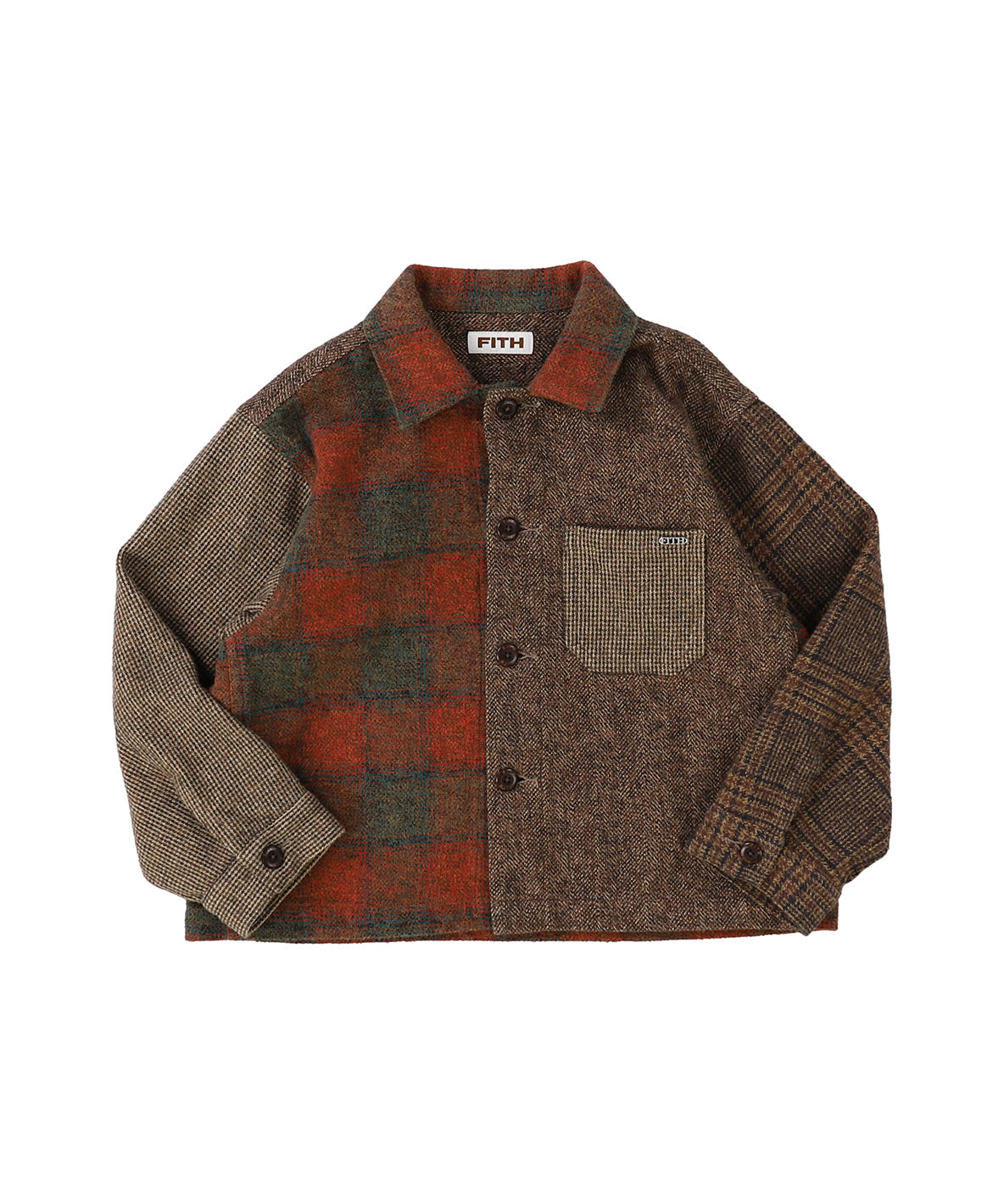 Cotton Tweed Shirt Jacket(LADIES)