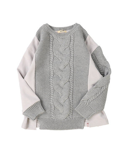 Pile and Knit Docking Pullover