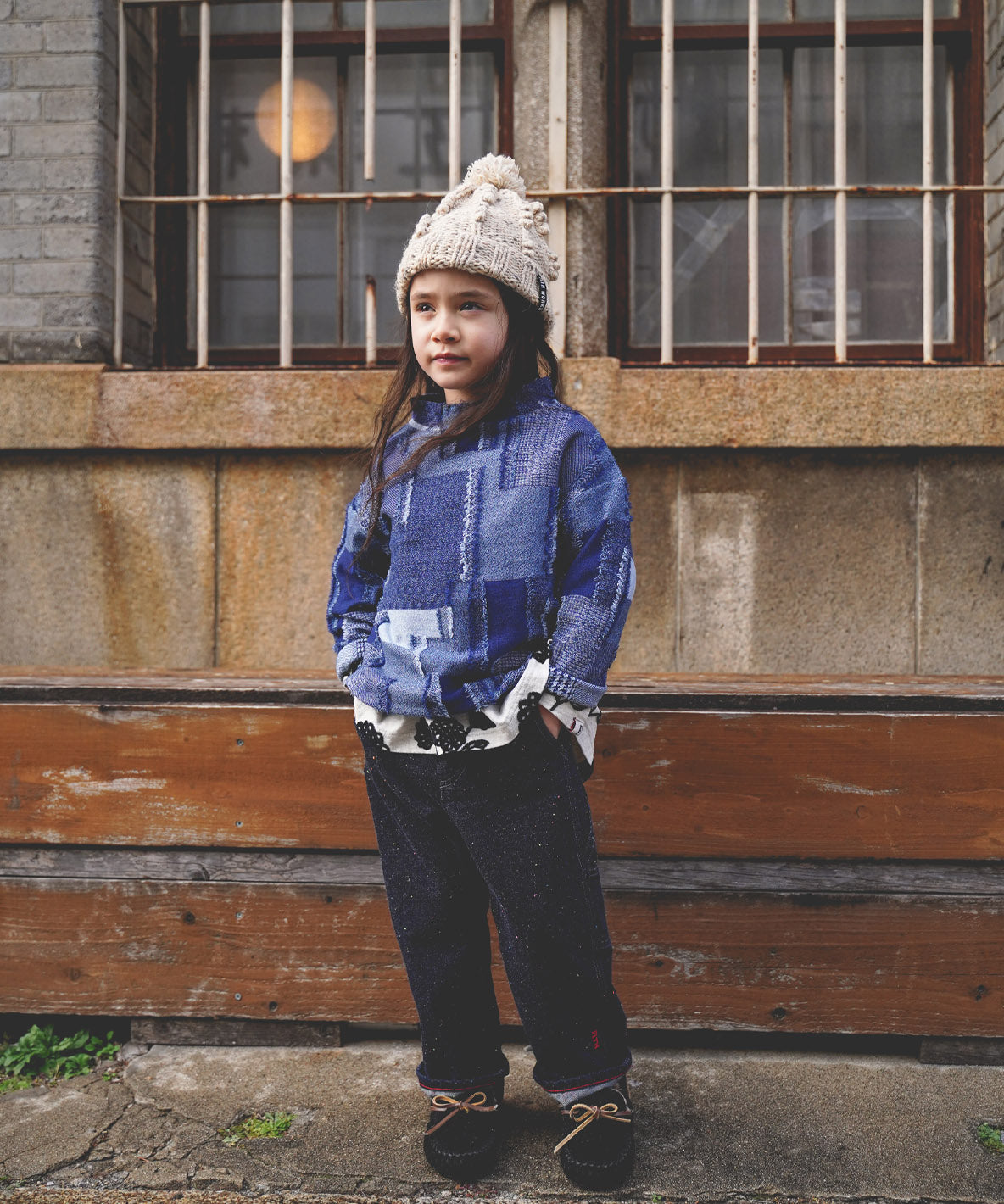 Patchwork Mockneck Tee