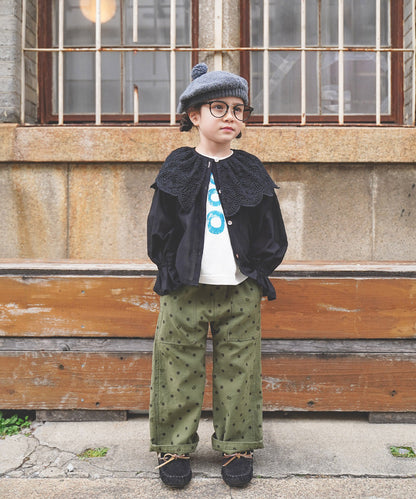 Dot Back Satin Pants