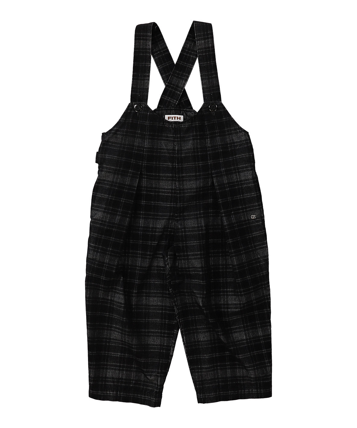 Black Corduroy Salopette Pants