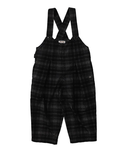 Black Corduroy Salopette Pants
