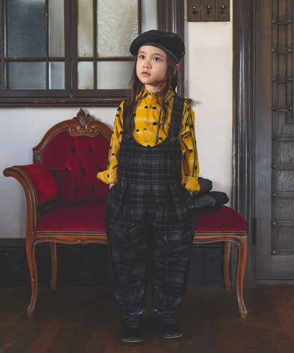 Black Corduroy Salopette Pants