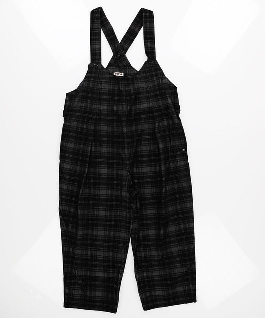 Black Corduroy Salopette Pants(LADIES)