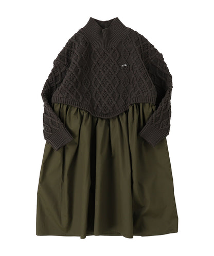 Woven and Knit Dress(LADIES)