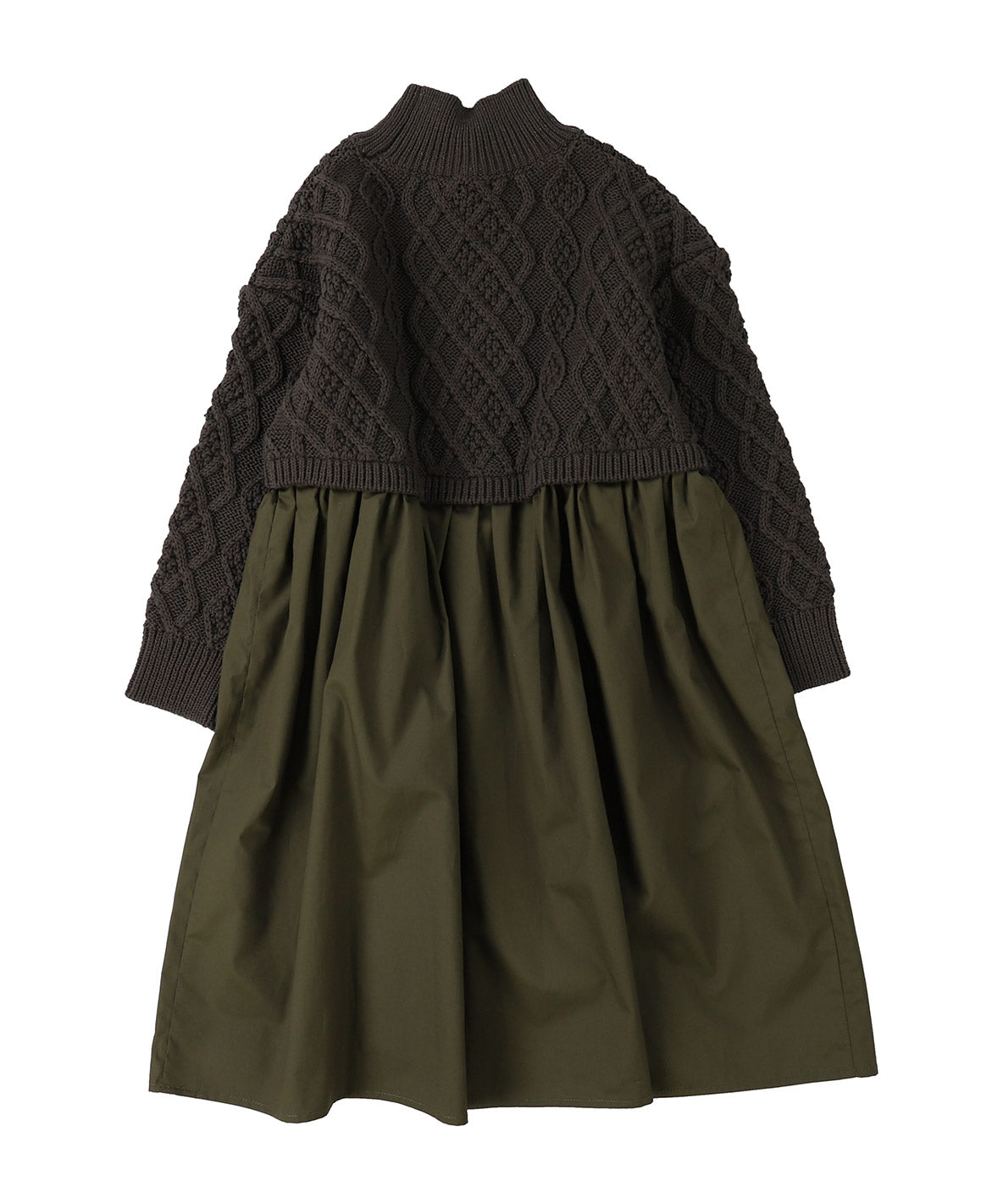 Woven and Knit Dress(LADIES)