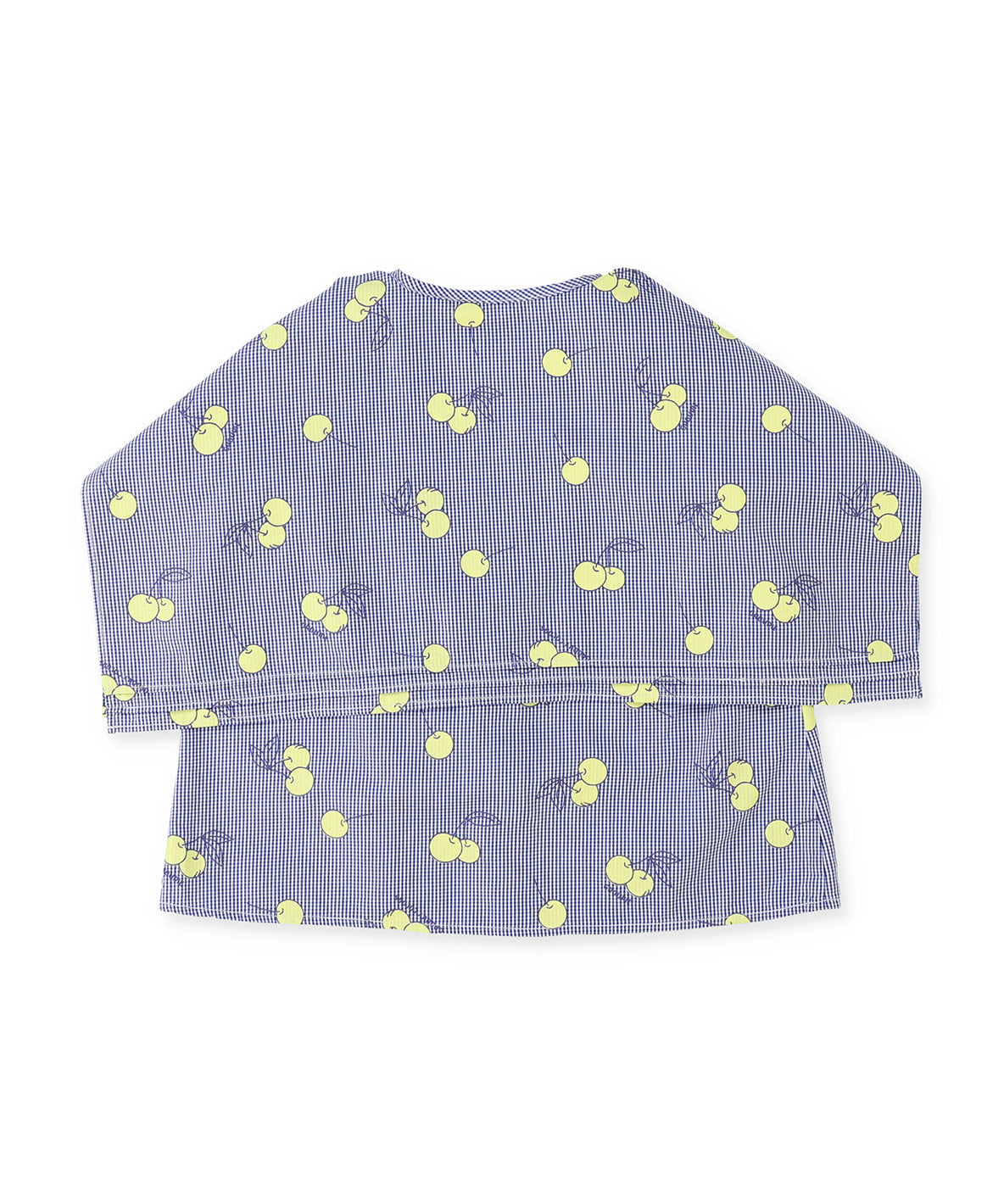 Checked and Cherry Cape Blouse