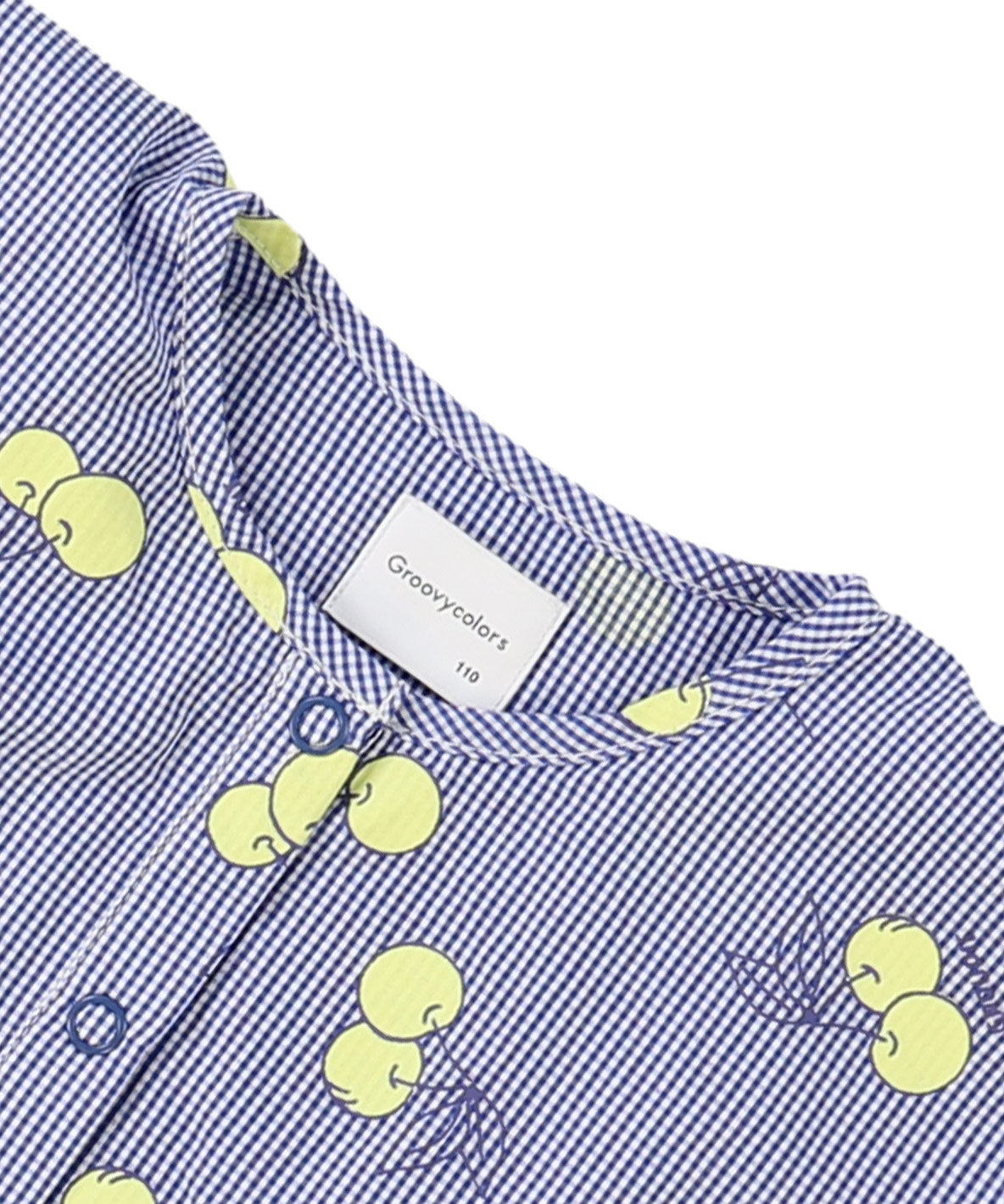 Checked and Cherry Cape Blouse