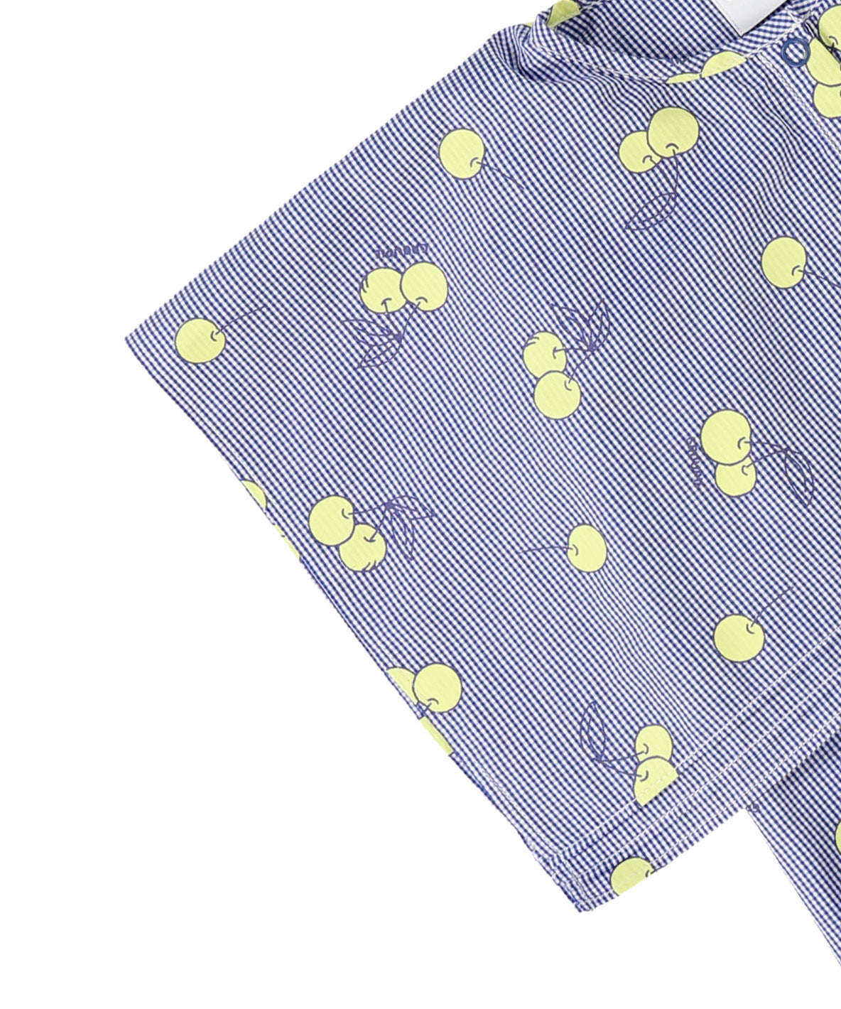 Checked and Cherry Cape Blouse