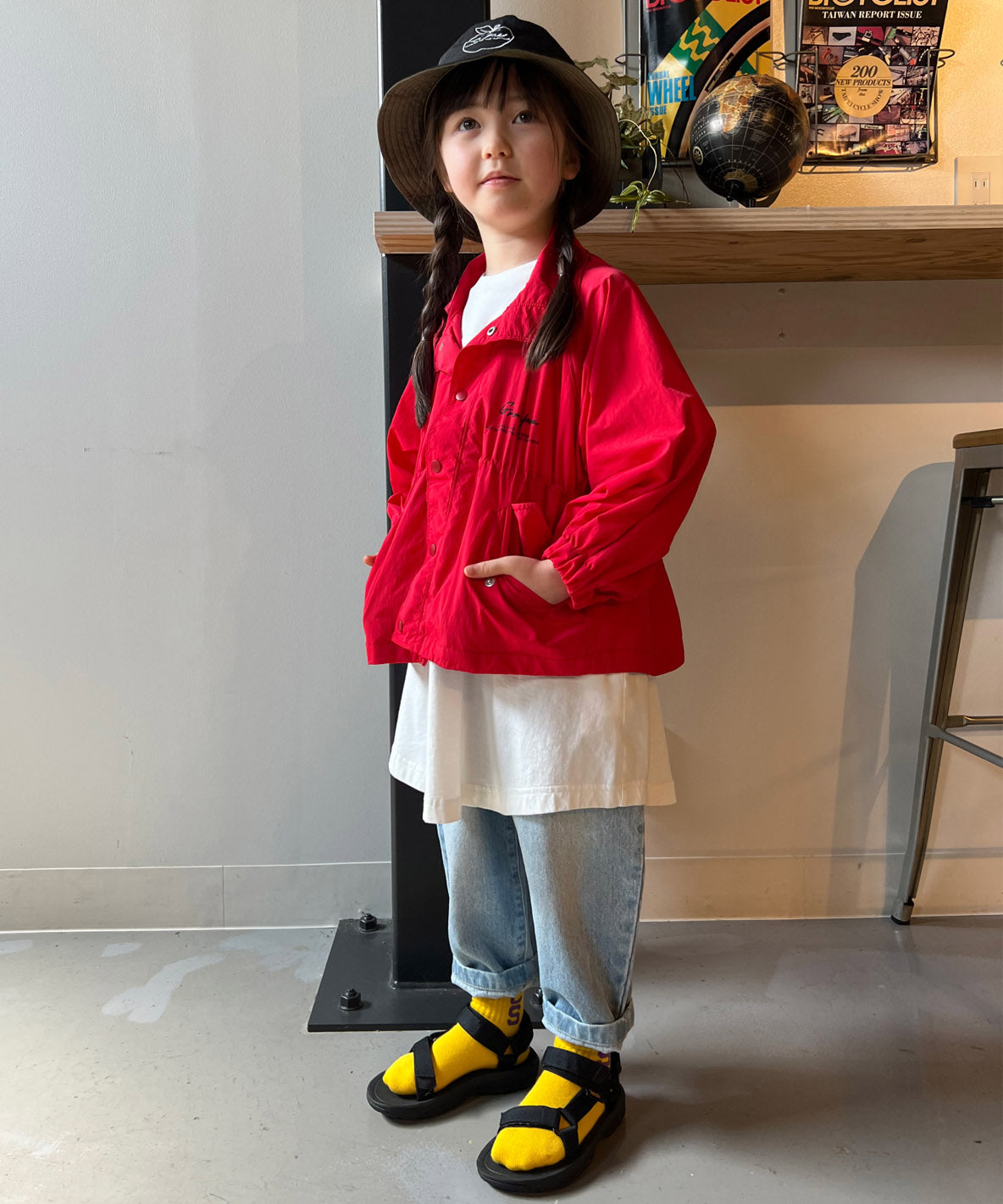 Nylon Flare Back Jacket