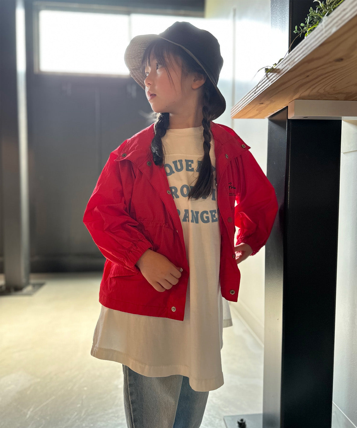 Nylon Flare Back Jacket