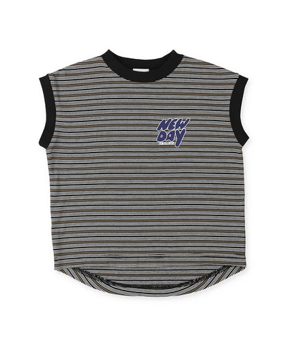 Multi Striped Sleeveless Tee