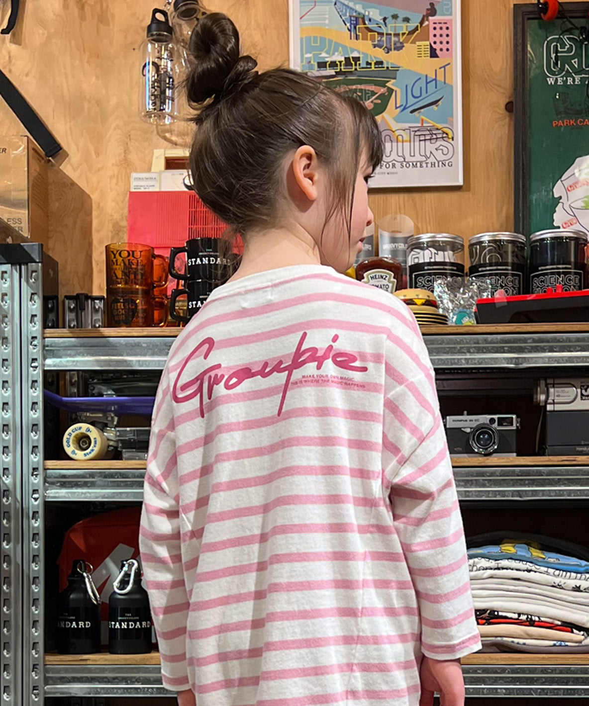 Striped Tent Silhouette Long Sleeve Dress