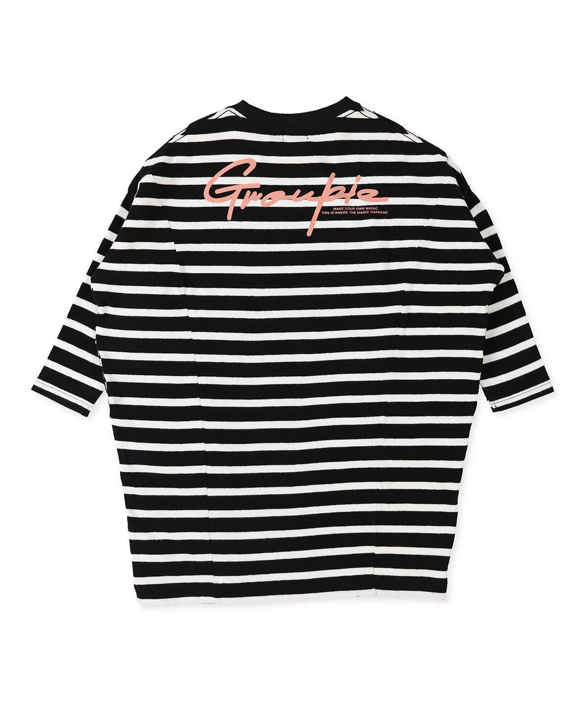 Striped Tent Silhouette Long Sleeve Dress