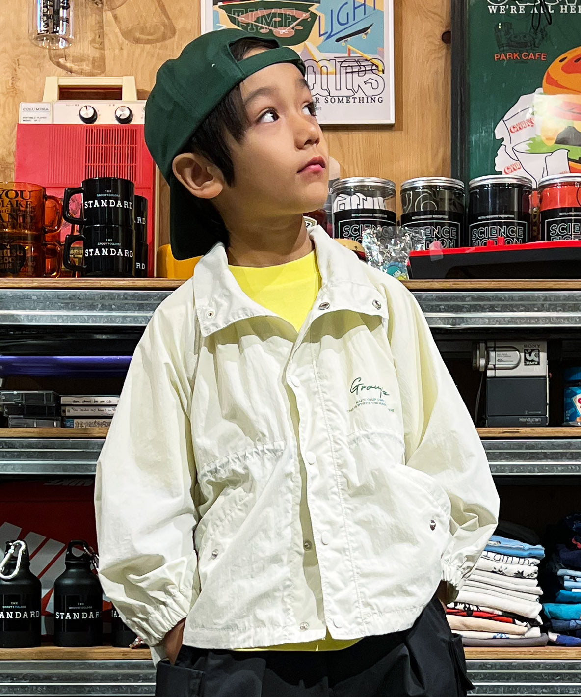 Nylon Flare Back Jacket