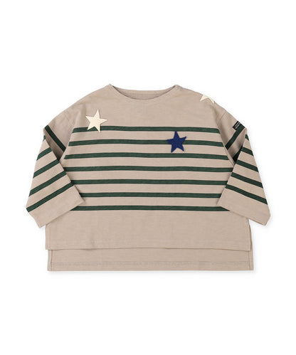 Striped Print Star Tee