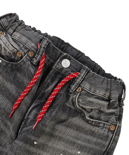 Black Denim Easy Pants