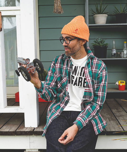 Uneven Plaid Shirt(MENS)