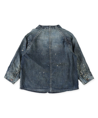 8oz Denim Collarless Coverall Jacket