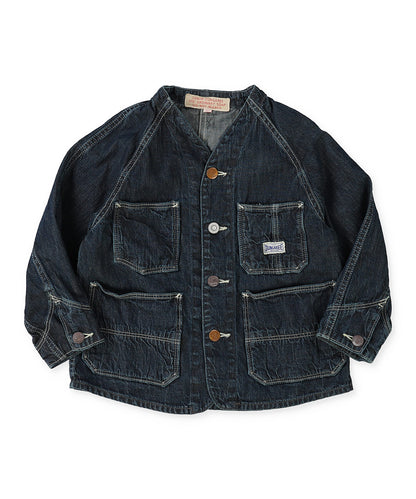 8oz Denim Collarless Coverall Jacket