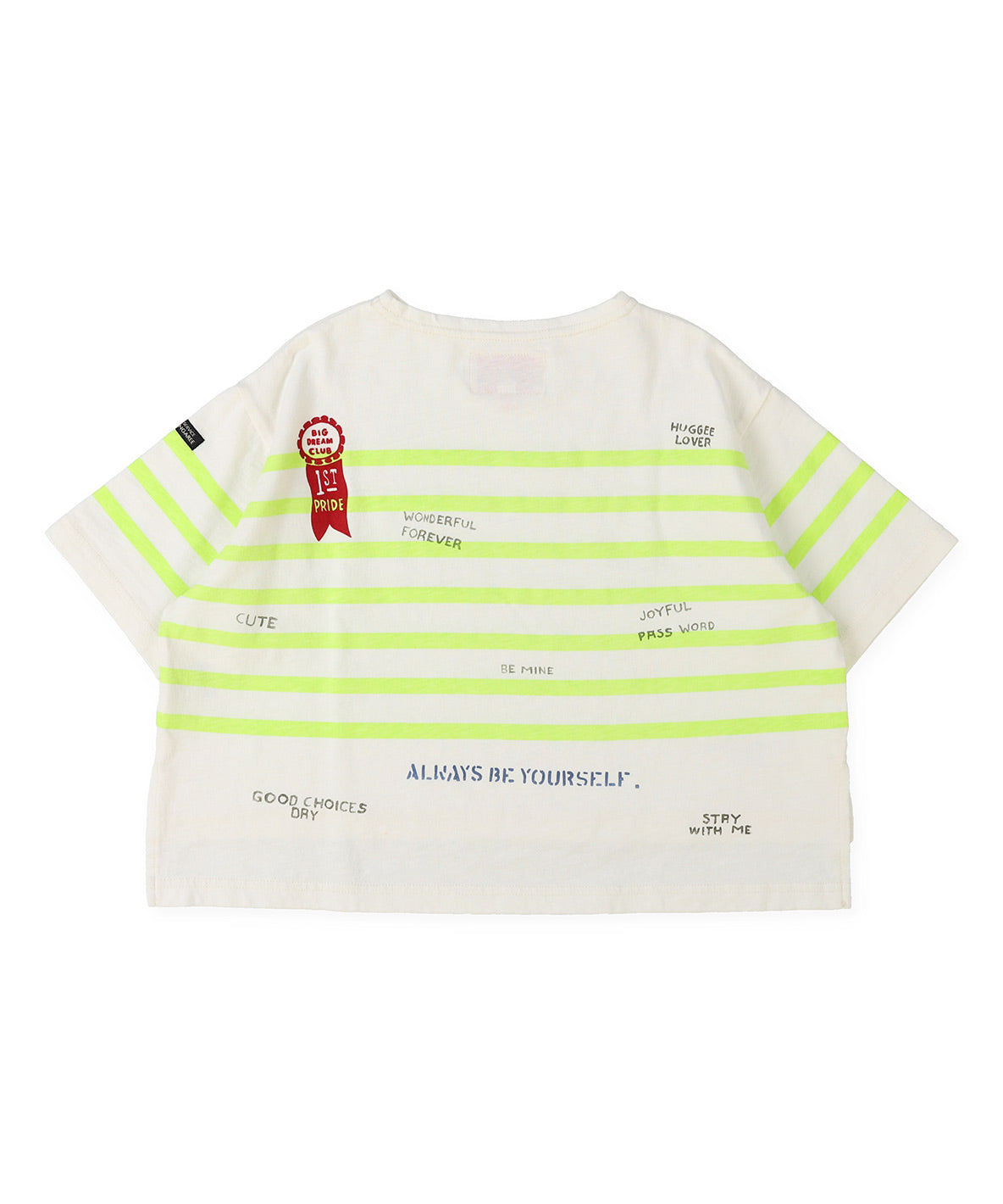 Cotton Jersey Striped and Printed Tee