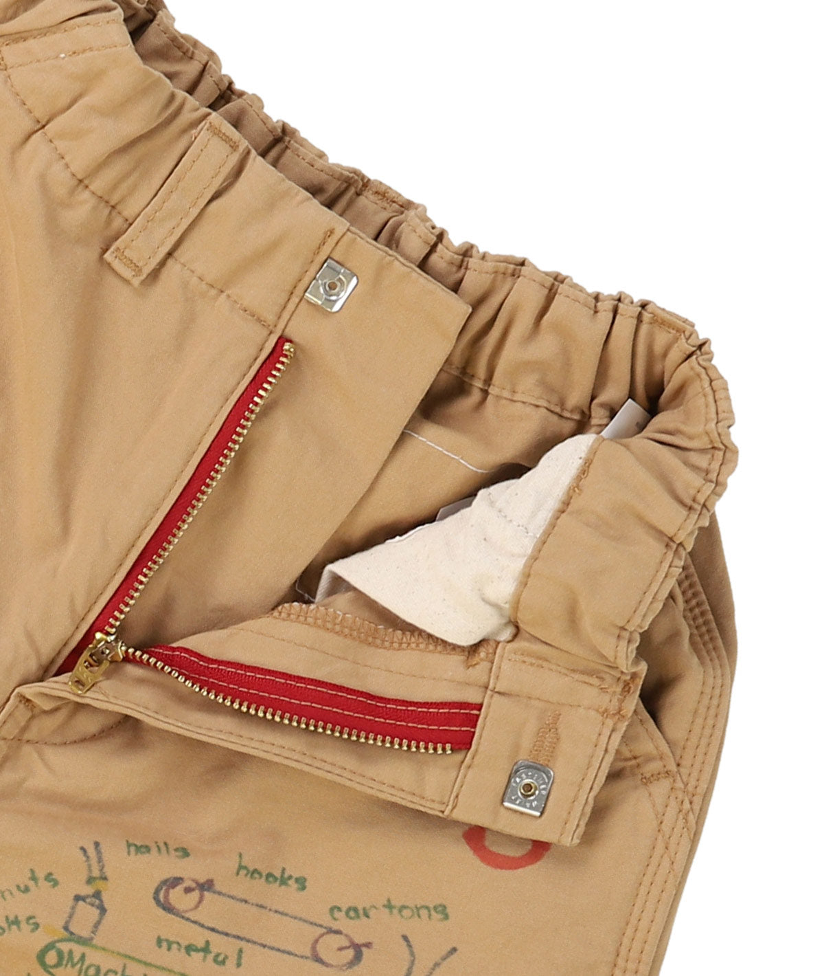 Cotton and Satin Scribble Pants