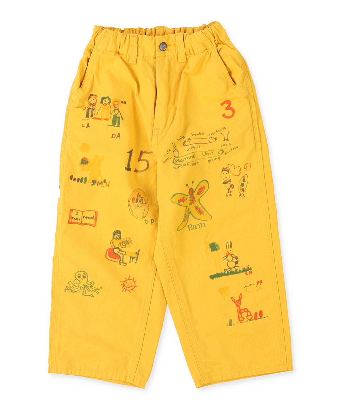Cotton and Satin Scribble Pants