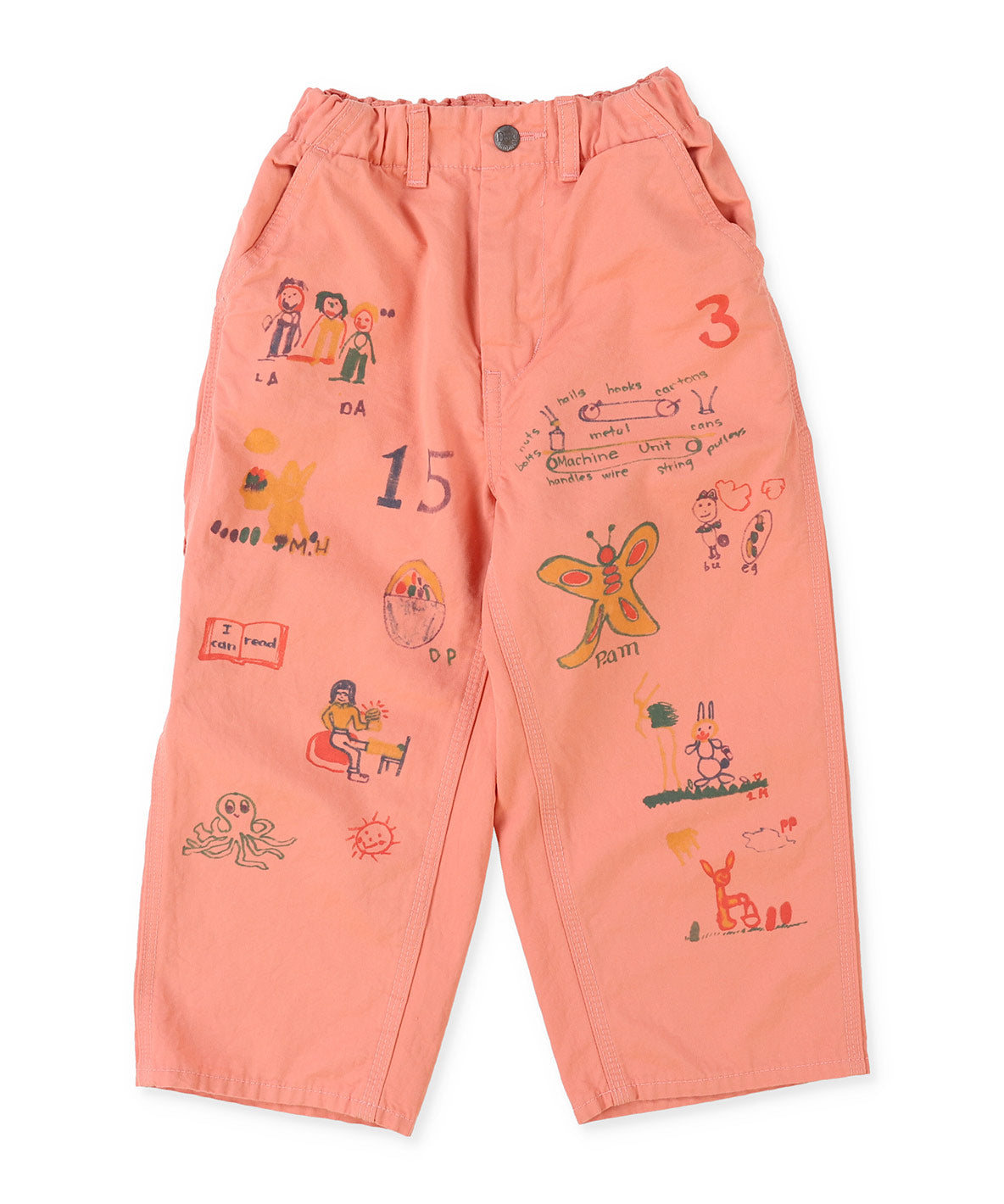 Cotton and Satin Scribble Pants