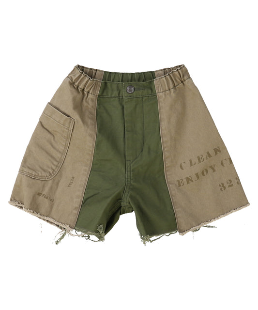 Back-satin Switching Design Shorts