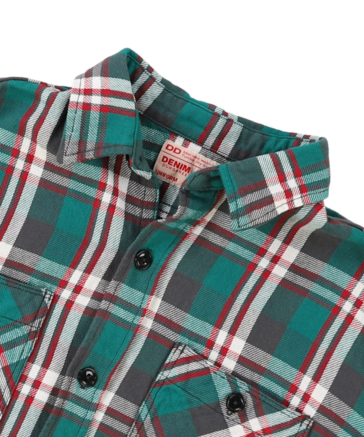 Uneven Plaid Shirt(LADIES)