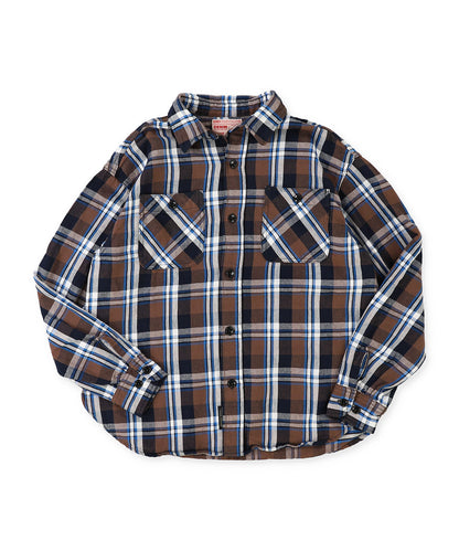 Uneven Plaid Shirt(LADIES)