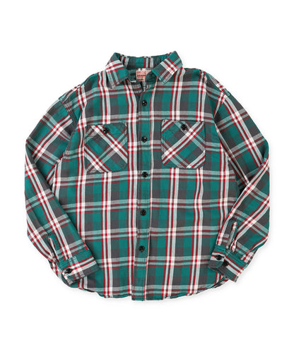 Uneven Plaid Shirt(MENS)